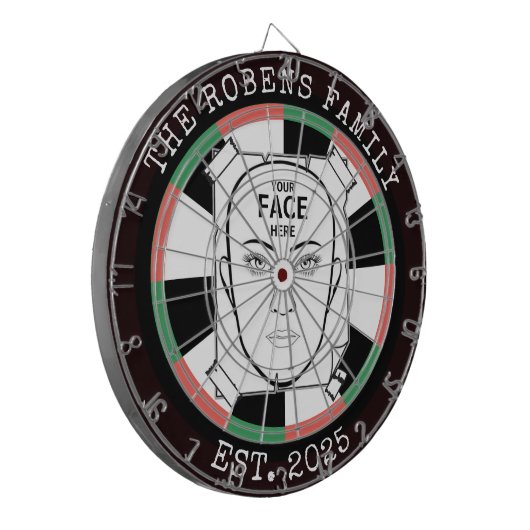 Your Face Here Dartboard Dartscheibe (Vorderseite Links)