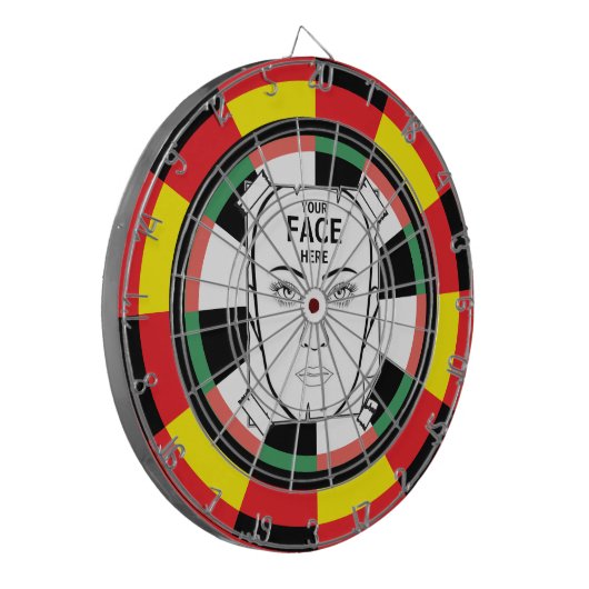 Your Face Here Dartboard Dartscheibe (Vorderseite Links)