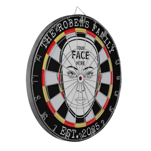 Your Face Here Dartboard Dartscheibe (Vorderseite Links)