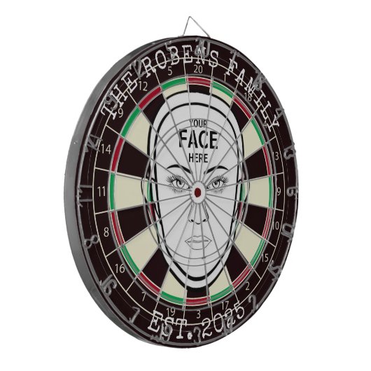Your Face Here Dartboard Dartscheibe (Vorderseite Links)