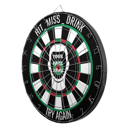 Your Face Here Dartboard  Funny Drinking Dartboard Dartscheibe (Vorderseite rechts)
