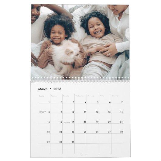 Your Family Photo Month By Month Personalized Kalender (Mär 2026)