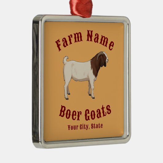 Your Farm Boer Goats Ornament Aus Metall (Rechts)