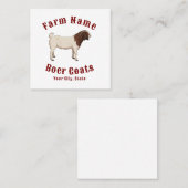 Your Farm Boer Goats Quadratische Visitenkarte (Vorne/Hinten)