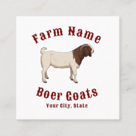 Your Farm Boer Goats Quadratische Visitenkarte