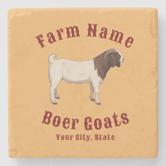 Your Farm Boer Goats Steinuntersetzer (Vorderseite)