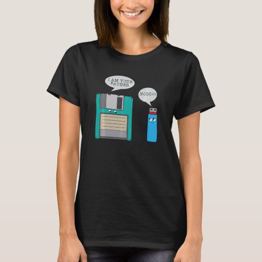Your Father Nooo! Diskette And Usb Conspiracy T-Shirt (Vorderseite)