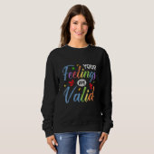 Your Feelings Are Valid Mental Health Awareness Su Sweatshirt (Vorne ganz)