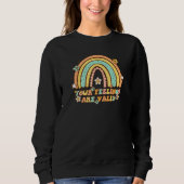 Your Feelings Are Valid Retro Rainbow Mental Healt Sweatshirt (Vorderseite)