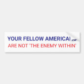 Your Fellow Americans Unity Political Autoaufkleber (Vorne)