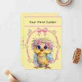 Your First Easter Flat Note Card Mitteilungskarte (Vorderseite/Rückseite Beispiel)