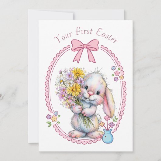 Your First Easter Flat Note Card Mitteilungskarte (Vorderseite)