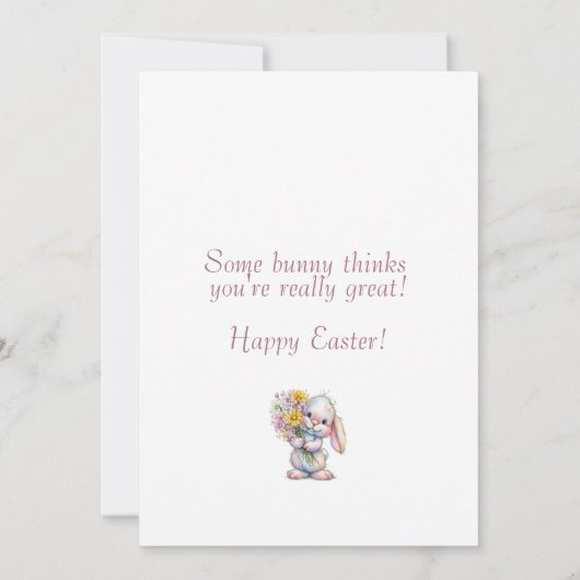 Your First Easter Flat Note Card Mitteilungskarte (Rückseite)