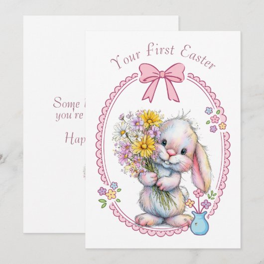 Your First Easter Flat Note Card Mitteilungskarte (Vorne/Hinten)