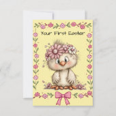 Your First Easter Flat Note Card Mitteilungskarte (Vorderseite)