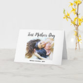 Your First Mother's Day personalised photo &Quote  Karte (Gelbe Blume)
