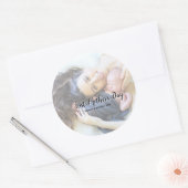 Your First Mother's Day personalised photo &Quote  Runder Aufkleber (Umschlag)