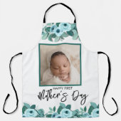 Your First Mother's Day Rose Greenery Photo Schürze (Vorderseite)