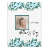 Your First Mother's Day Rose Greenery Photo Tischdecke (Vorderseite)