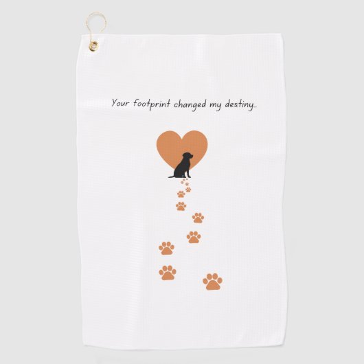 Your footprint changed my destiny golfhandtuch (Vorderseite)