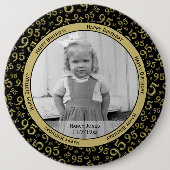 Your Foto: 95th Random Number Pattern Black/Gold Button (Vorderseite)