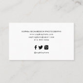 Your Foto with Modern Handwritten Script Overlay Visitenkarte (Rückseite)