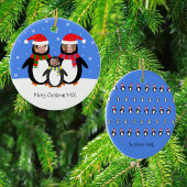 Your fotografies winter penguins family ornament aus metall