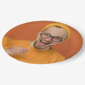 Your Funny Photo Selfie Upload Pappteller (Schrägansicht)