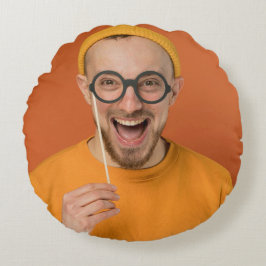 Your Funny Photo Selfie Upload  Rundes Kissen