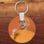 Your Funny Photo Selfie Upload Schlüsselanhänger (Rückseite)