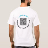 Your Funny QR Code T-Shirt Template Custom Text (Rückseite)