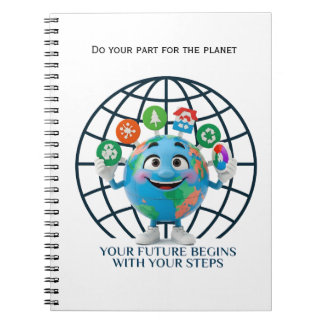 Your Future Your Steps Earth Day Sustainability Notizblock