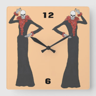 Your Ghoul Friend Quadratische Wanduhr