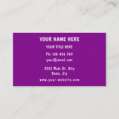 Your Happy Chicken Funny Business Cards Example Visitenkarte (Rückseite)