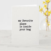 Your Hug My Favorite Place Card Karte (Gelbe Blume)