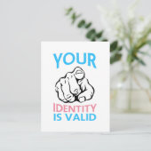 Your Identity is valid -Transgender Pride Postkarte (Stehend Vorderseite)