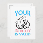 Your Identity is valid -Transgender Pride Postkarte (Vorne/Hinten)