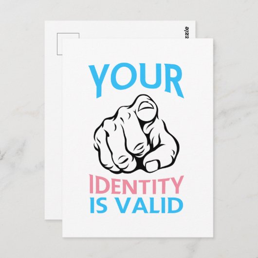 Your Identity is valid -Transgender Pride Postkarte (Vorne/Hinten)