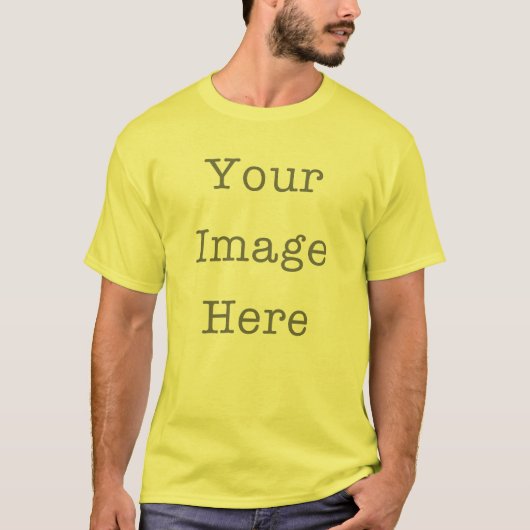 Your Image Here Customizable Personalized Yellow T-Shirt (Vorderseite)