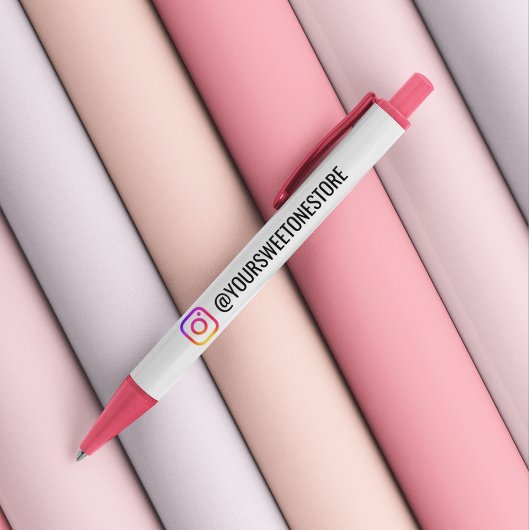 Your Instagram Handle Name & Social Media Icon Kugelschreiber