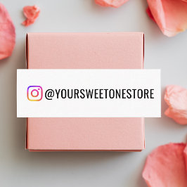 Your Instagram Handle Name & Social Media Icon Mini Visitenkarte