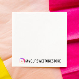 Your Instagram Name Social Media Icon Branded Serviette