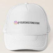 Your Instagram Name & Social Media Icon Promo Truckerkappe (Vorderseite)