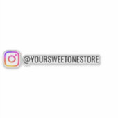 Your Instagram Name Social Media Logo Icon  Aufkleber (Vorderseite)