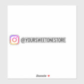 Your Instagram Name Social Media Logo Icon  Aufkleber (Blatt)