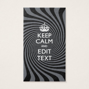 Your Keep Calm Text on Black Swirl