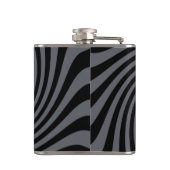 Your Keep Calm Text on Black Swirl Flachmann (Rückseite)