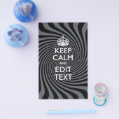 Your Keep Calm Text on Black Swirl Flyer (Einzeln)