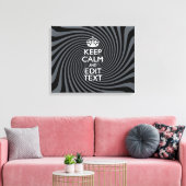 Your Keep Calm Text on Black Swirl Leinwanddruck (Insitu (Wohnzimmer))