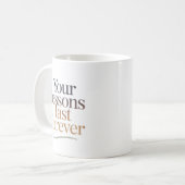 Your Lessons Last Forever Kaffeetasse (Vorderseite Links)